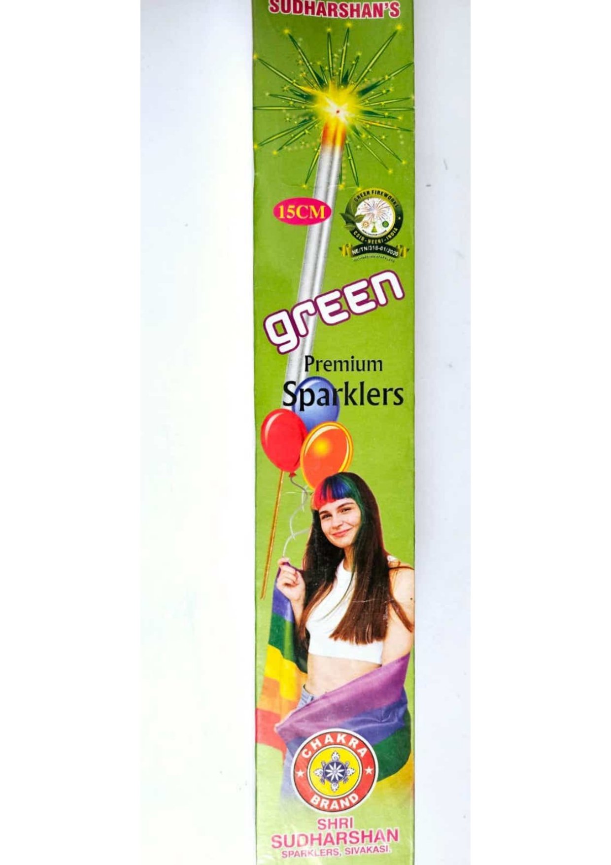 15cm Green Sparklers